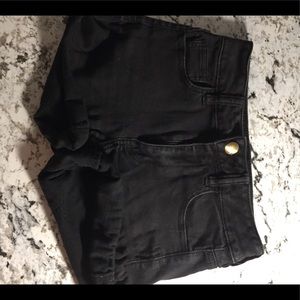 black high rise shorts